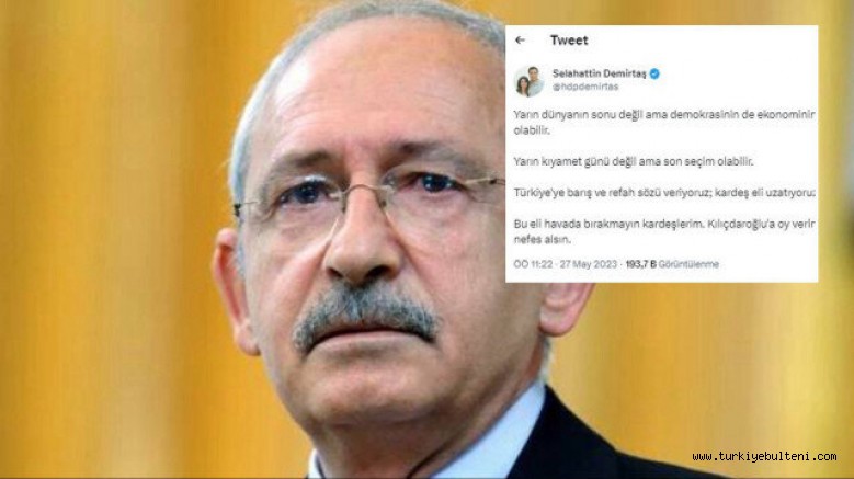 Kılıçdaroğlu'na oy isteyen Demirtaş  tehditkar konuştu: Son seçim olabilir