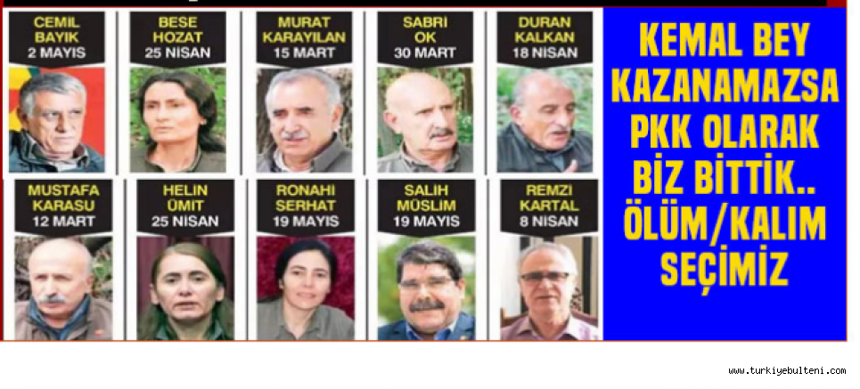 PKK elebaşları tam kadro Kılıçdaroğlu nöbetinde.. Kemal Bey kazanamazsa PKK olarak biteriz