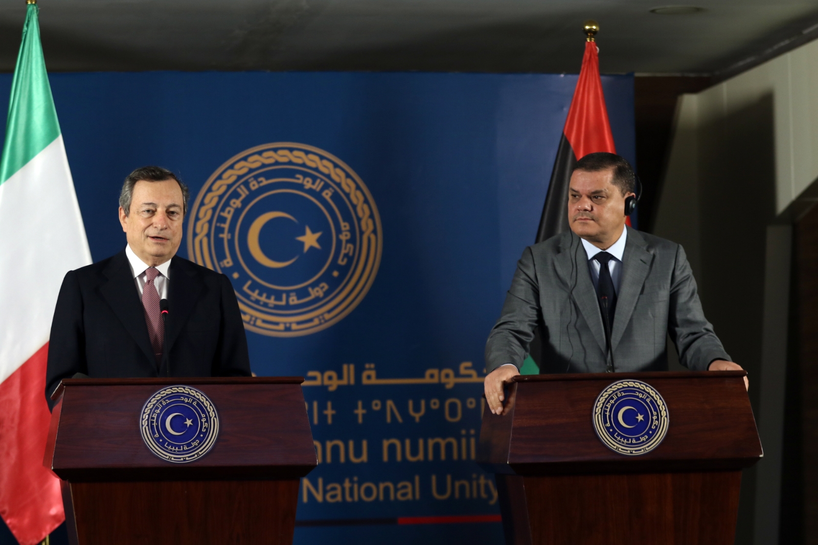 İtalya Başbakanı Mario Draghi, Libya Ulusal Birlik Hükümeti Başbakanı Dibeybe ile görüştü