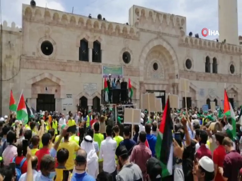 Ürdün’de İsrail zulmüne maruz kalan Kudüs ile dayanışma gösterisi