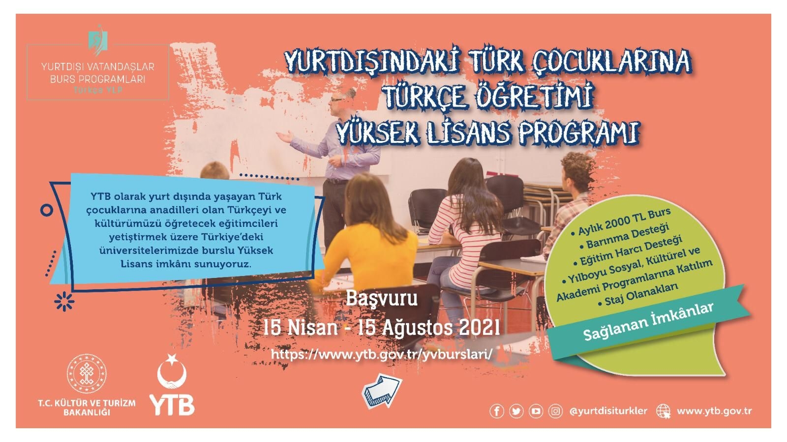 YTB’nin Türkçe YLP burs başvuruları devam ediyor