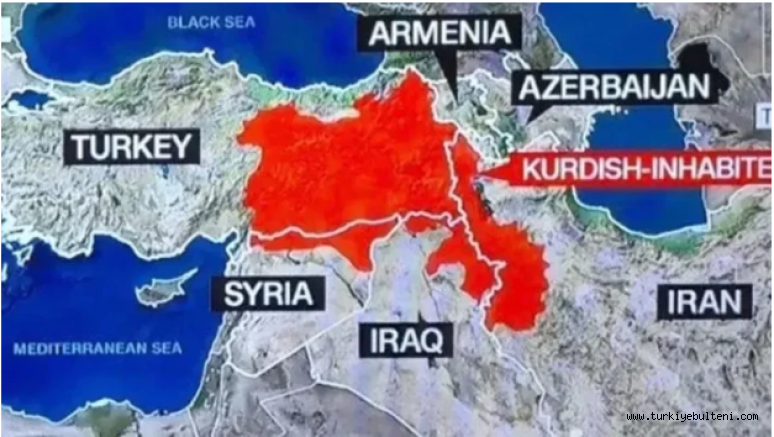 CNN’in bölücü haritasına Ankara’dan cevap: Birliğimizi hedef alan tasvirler...