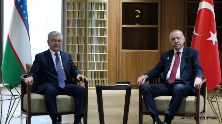 Cumhurbaşkanı Erdoğan, Özbekistan Cumhurbaşkanı Mirziyoyev ile görüştü