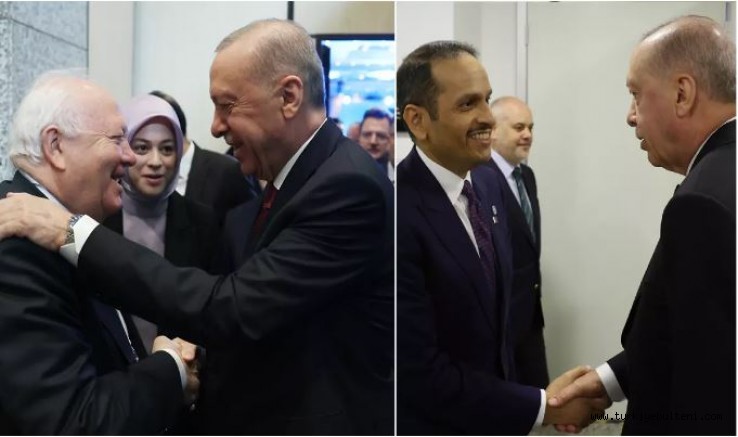 Cumhurbaşkanı Erdoğan, UNAOC, Katar ve UNRWA yetkililerini kabul etti
