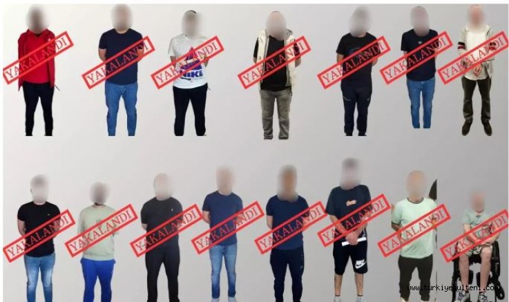 Kırmızı bültenle aranan 13 kişi yakalanarak Türkiye'ye getirildi