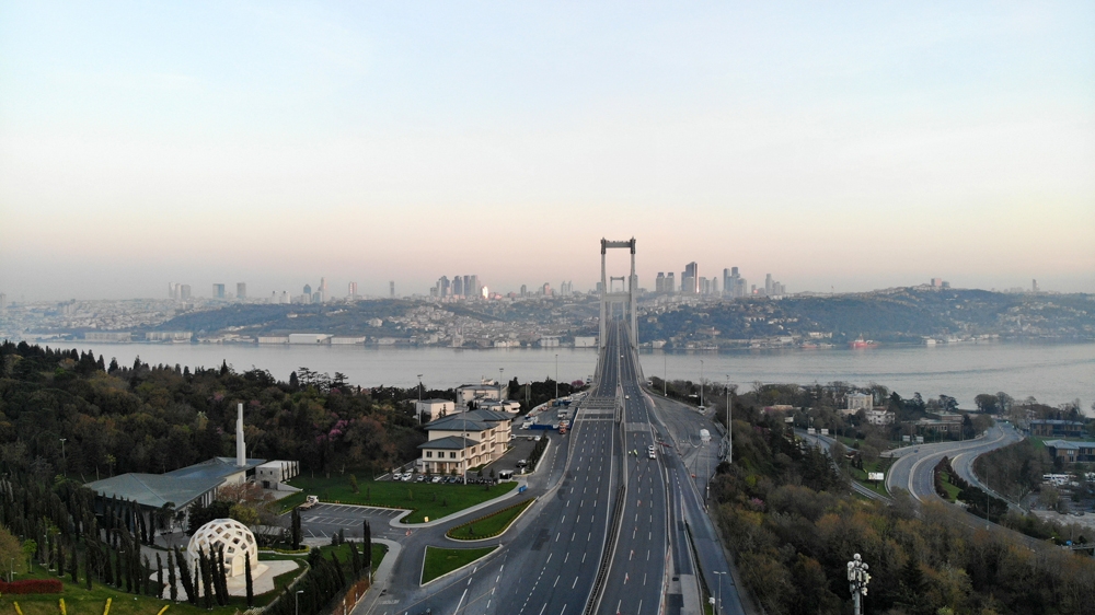 15 Temmuz Şehitler Köprüsü kısıtlamanın 2’nci gününde havadan görüntülendi