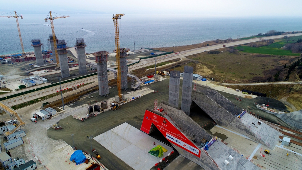 1915 Çanakkale Köprüsü yükseliyor