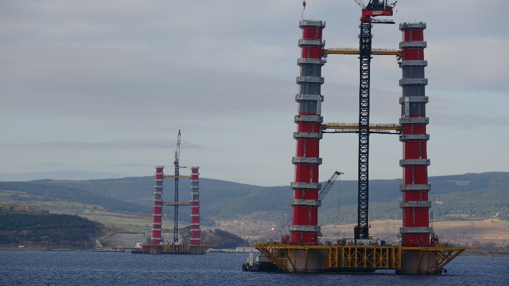 1915 Çanakkale Köprüsünün Ayakları 110 Metre Uzunluğa Ulaştı