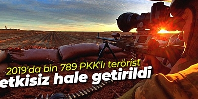 2019'da Bin 789 Terörist Etkisiz Hale Getirildi