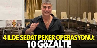 4 ilde Sedat Peker operasyonu: 10 gözaltı