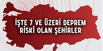 7 ve üzeri deprem olasılığı olan iller belli oldu!