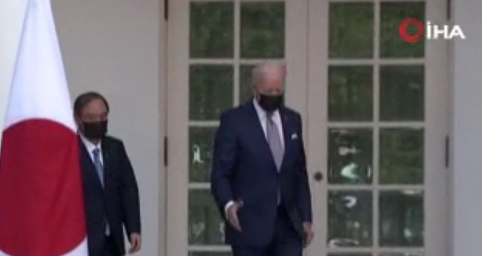 ABD Başkanı Joe Biden ve Japonya Başbakanı  Suga Beyaz Saray’da bir araya geldi