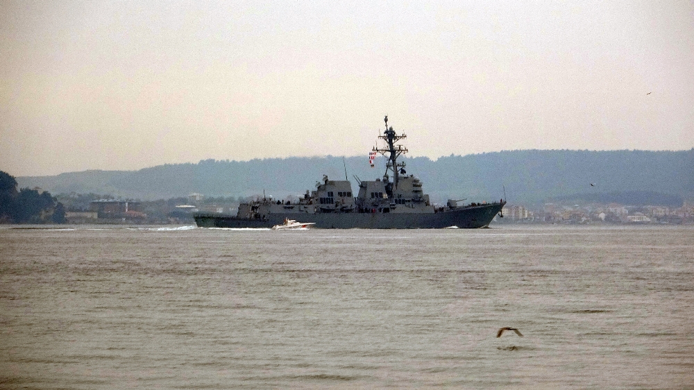 ABD savaş gemisi ’USS Thomas Hudner’ Çanakkale Boğazı’ndan geçti