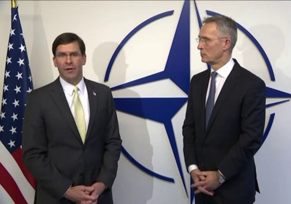 ABD Savunma Bakanı Esper ile NATO Genel Sekreteri Stoltenberg bir araya geldi