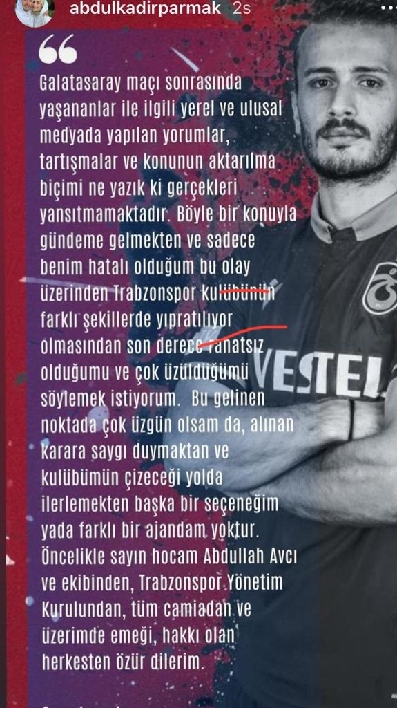 Abdulkadir Parmak özür diledi