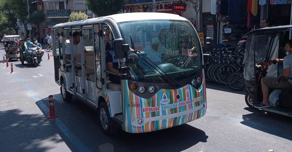 Adalar’da elektrikli araçların test sürüşleri başladı