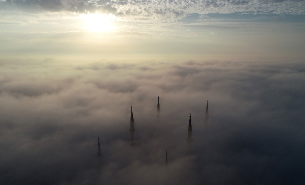 Adanada Sabah Saatlerinde Etkili Olan Sis Drone İle Görüntülendi