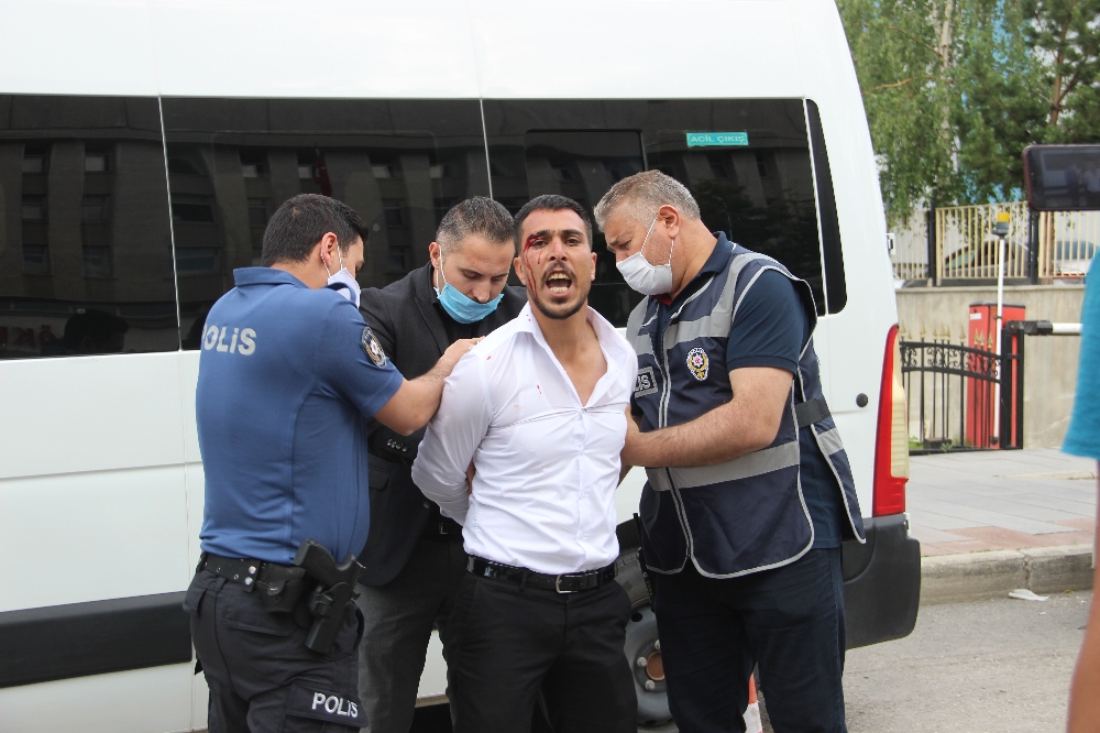 Adliye önünde levyeli kız kaçırma kavgası: 1 yaralı
