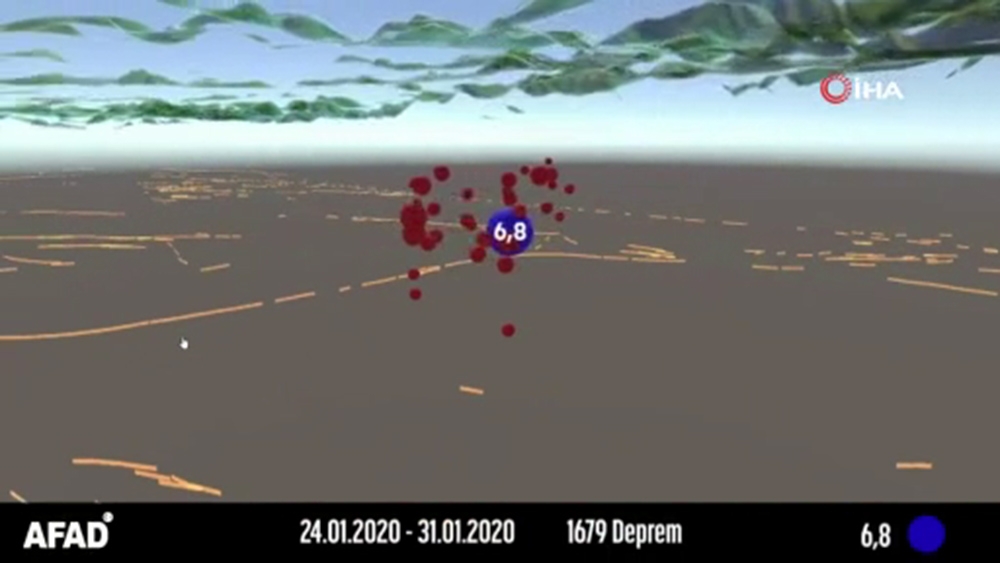 AFAD’dan Elazığ depreminin 3 boyutlu görüntüsü