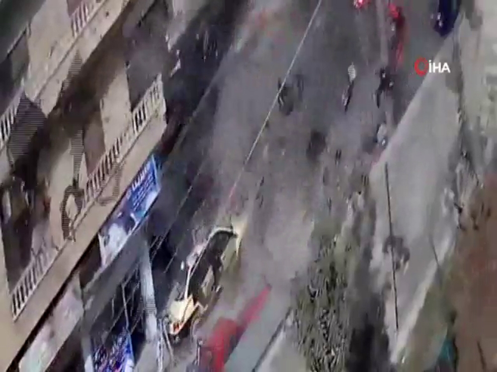 Afrin Saldırısı Güvenlik Kamerasında