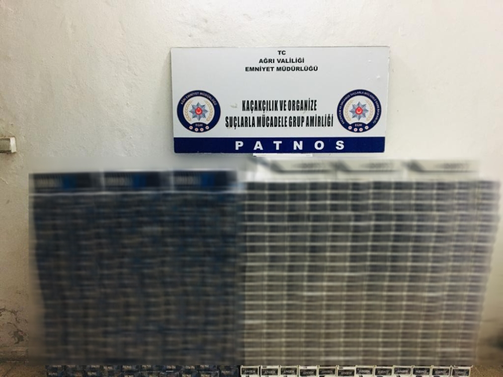 Ağrıda 12 Bin 820 Paket Kaçak Sigara Yakalandı