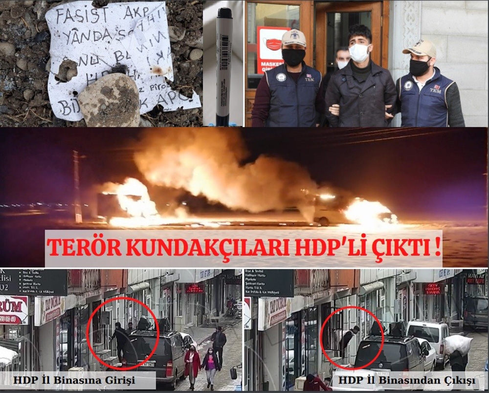 Ağrı’da terör kundakçıları HDP’li Çıktı