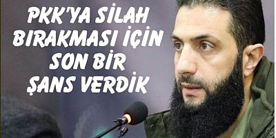 Ahmet Şara : PKK'ya silahları bırakması için son bir şans verdik