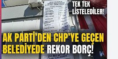 AK Parti'den CHP'ye geçen belediyelerin borcu ne kadar? 