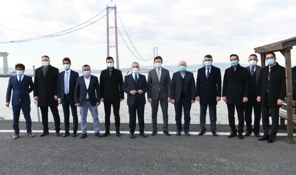 AK Parti Grup Başkanvekili Turan, 1915 Çanakkale Köprüsü’nün inşaat şantiyesini gezdi