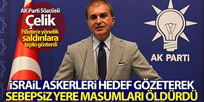 AK Parti Sözcüsü Çelik: 'İsrail askerleri hedef gözeterek sebepsiz yere masumları öldürdü'