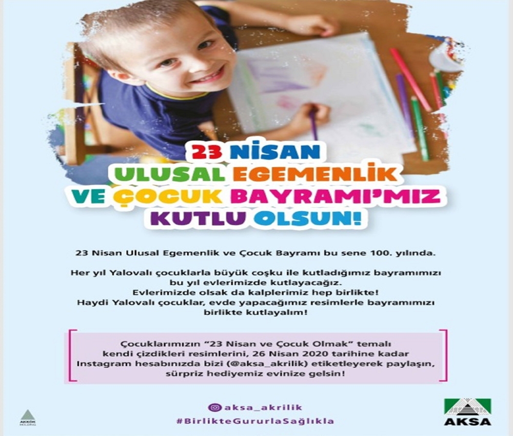 Aksa Akrilik 23 Nisan sevincini evlere taşıyor