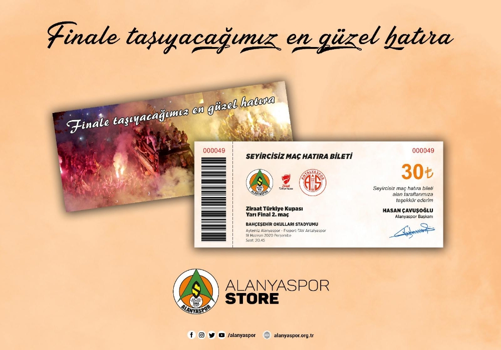 Alanyaspor’dan hatıra bilet kampanyası
