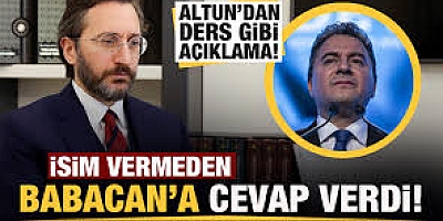 Ali Babacan'ın hapisteki hainleri çıkarma projesine Fahrettin Altun'dan ser tepki