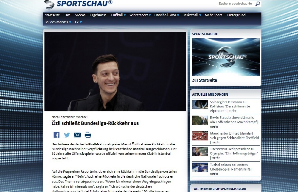 Alman basını Mesut Özil’in açıklamalarına geniş yer verdi