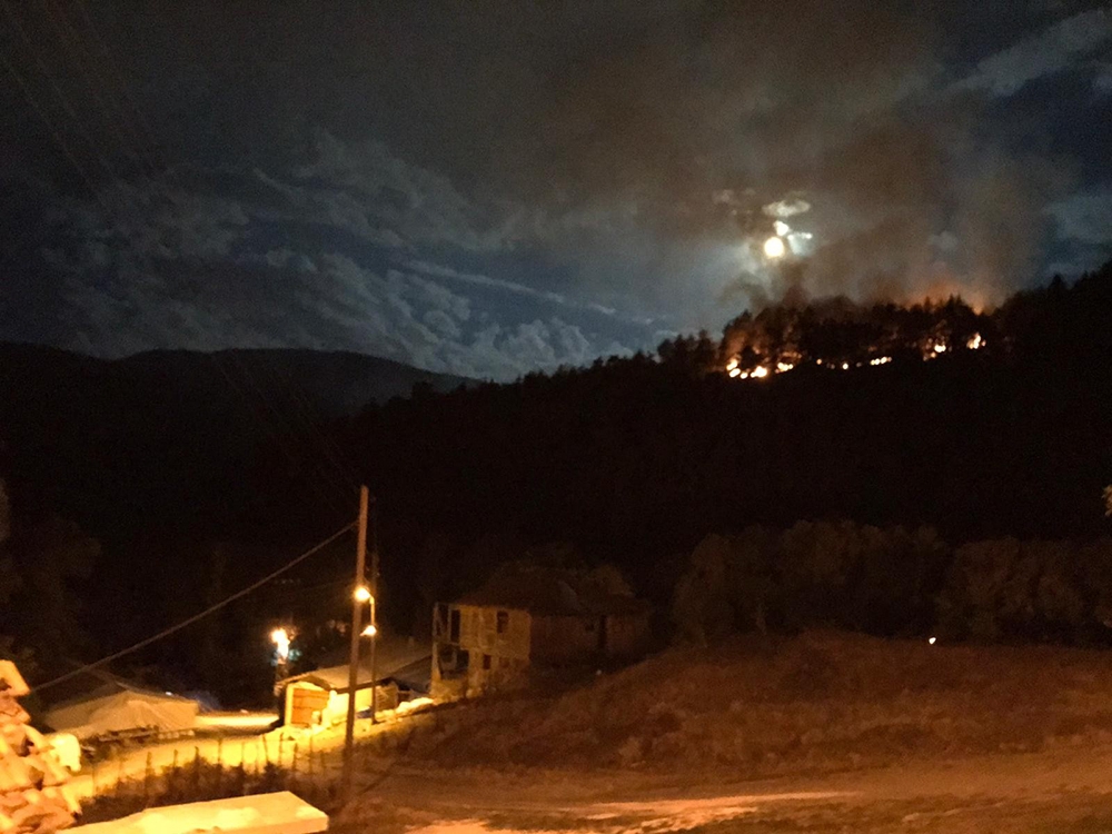 Amasya’da orman yangını yeniden başladı