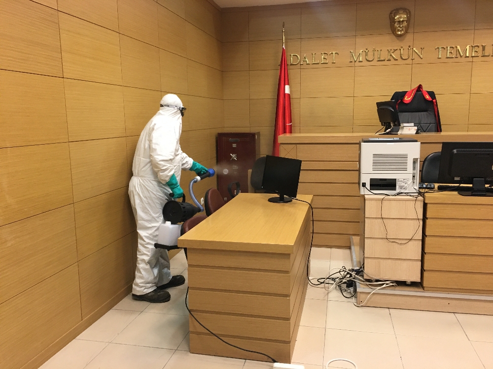 Anadolu Adliyesi’nde korona virüs temizliği