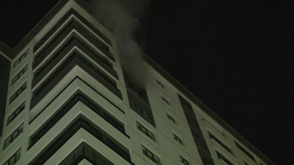 Ankara’da 14 katlı binada korkutan yangın