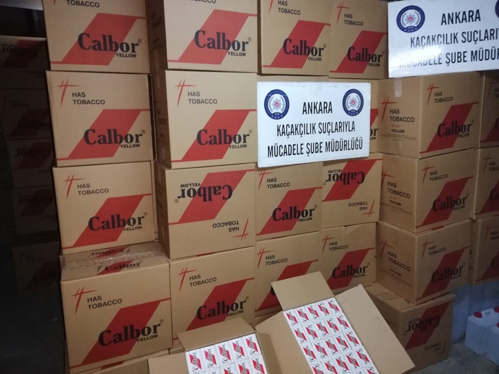Ankara’da 6 milyon 550 bin kaçak ‘makaron’ yakalandı