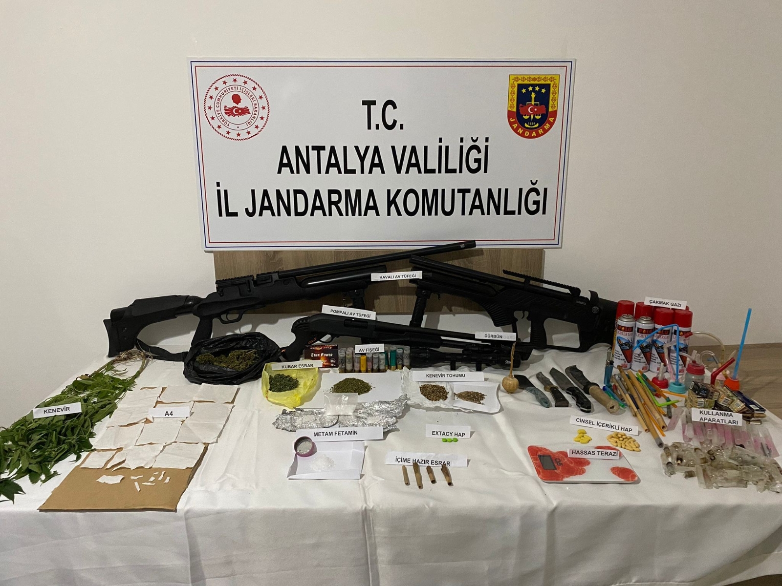 Antalya’da uyuşturucu operasyonu