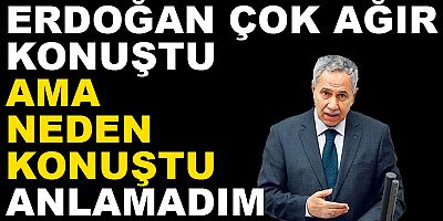 Arınç: Cumhurbaşkanı çok ağır konuştu, rencide oldum!