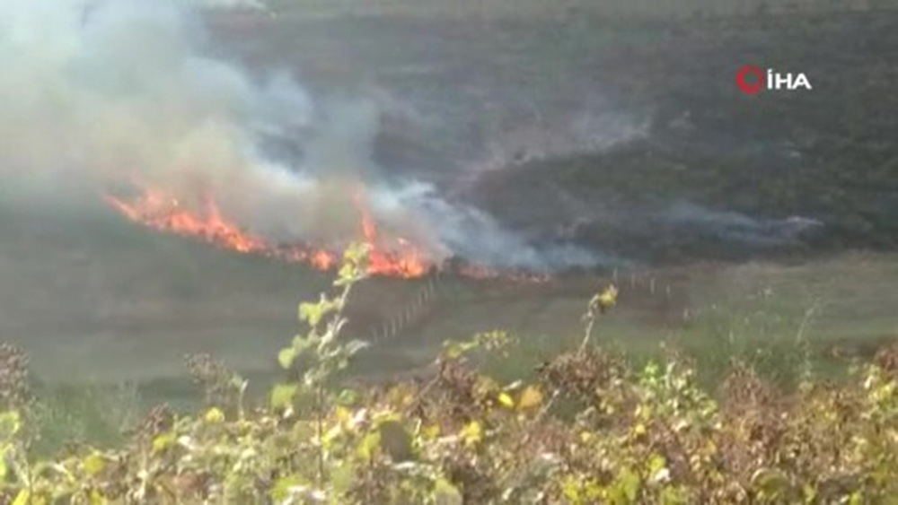 Arnavutköy’de çalılık alandaki yangın söndürüldü