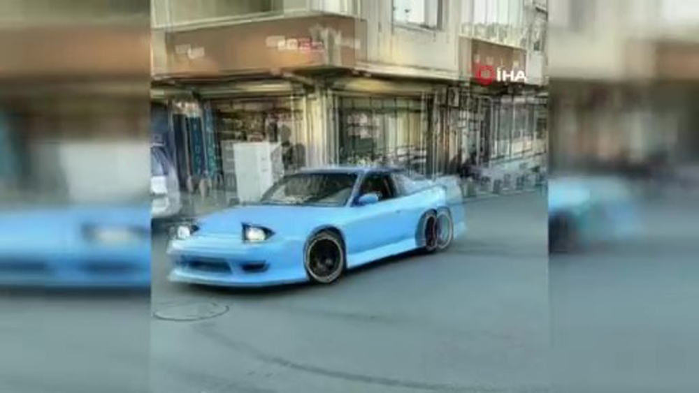 Arnavutköy’de drift atarak trafiği tehlikeye sokan sürücüye 10 bin 243 lira ceza