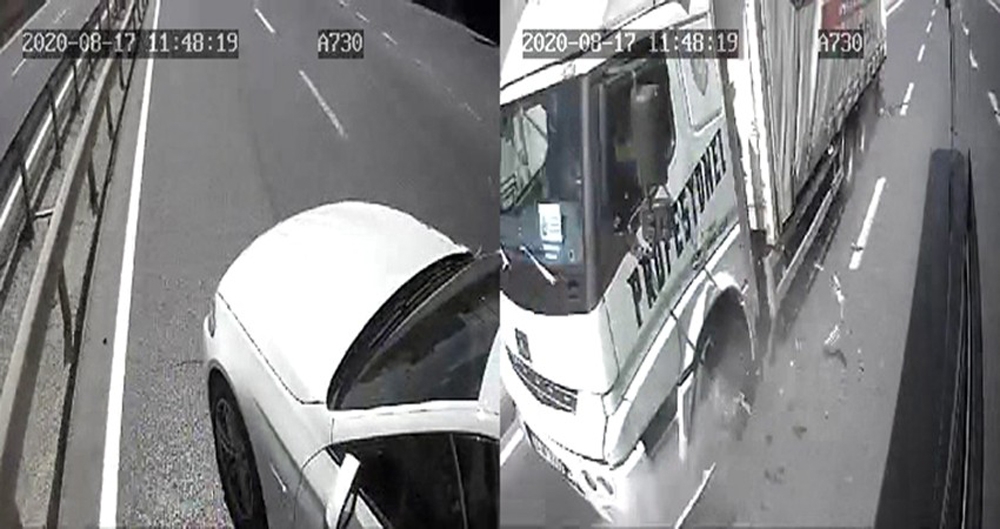 Arnavutköy’de ’makas’ kazası kamerada