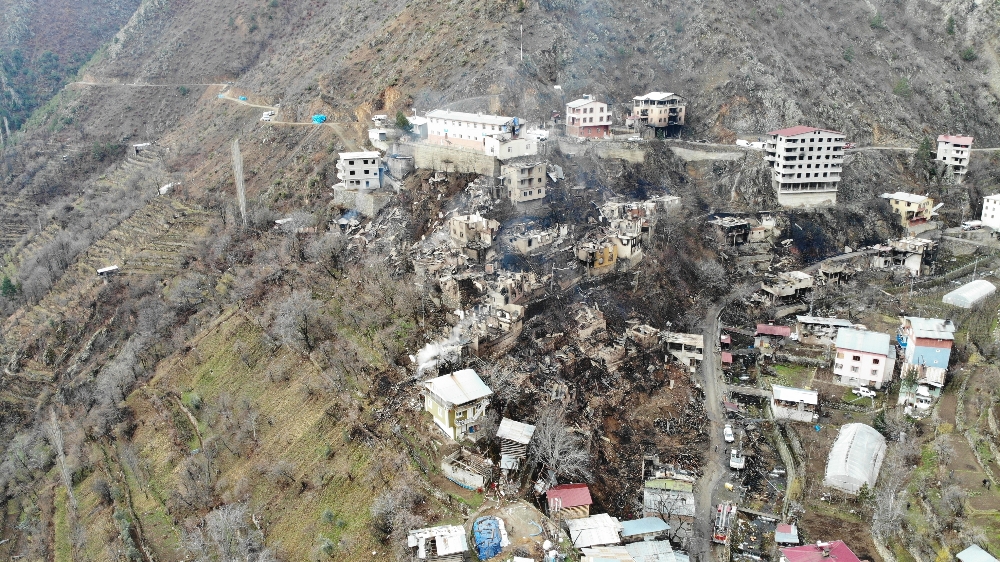 Artvin Valiliği Dereiçi köyündeki yangınla ilgili açıklama yaptı
