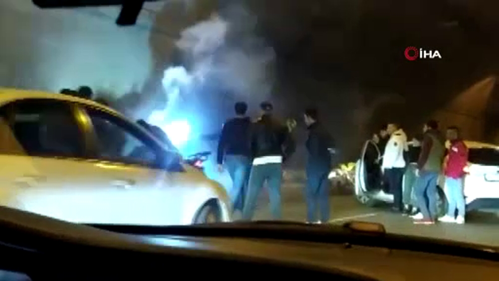 Asker uğurlamak için tünel kapatan magandalar yakalandı