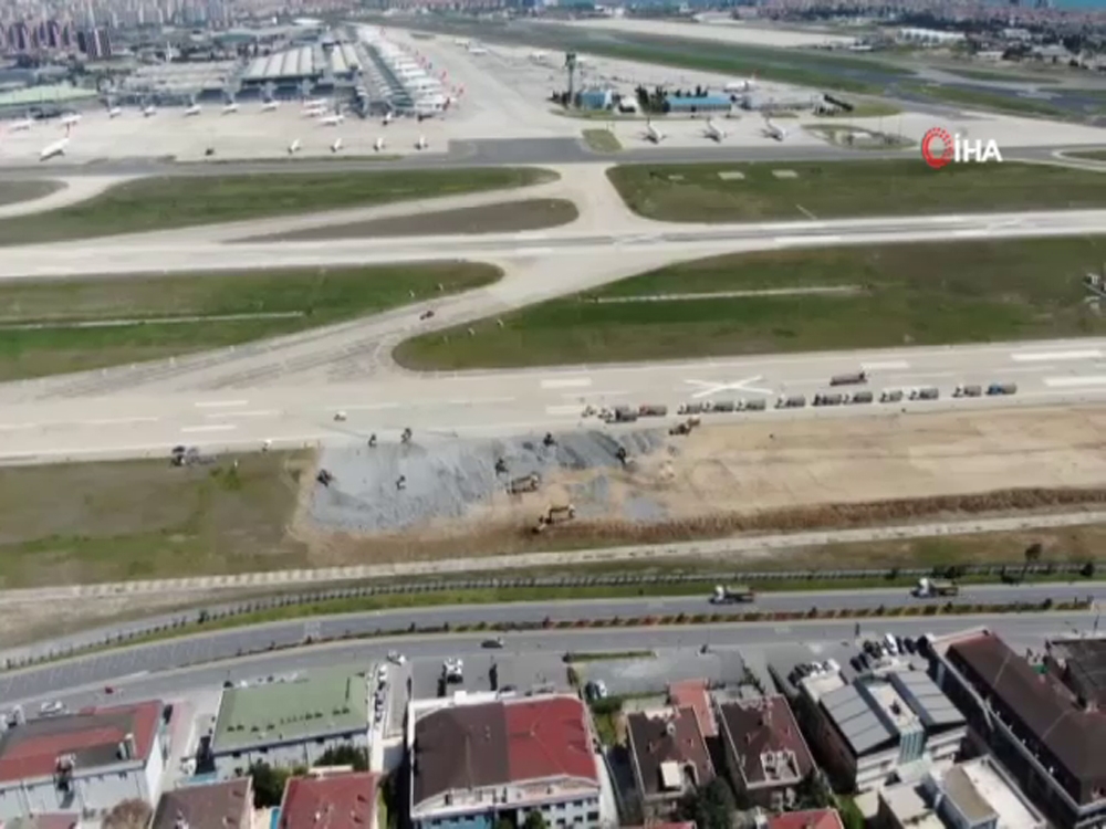 Atatürk Havalimanı’nda yapılan hastane aşama aşama havadan görüntülendi