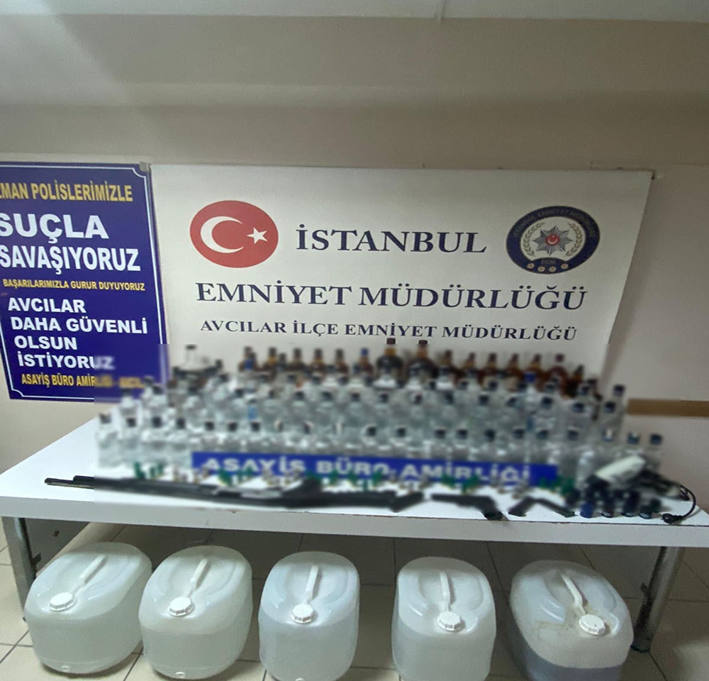 Avcılar’da sahte alkol operasyonu
