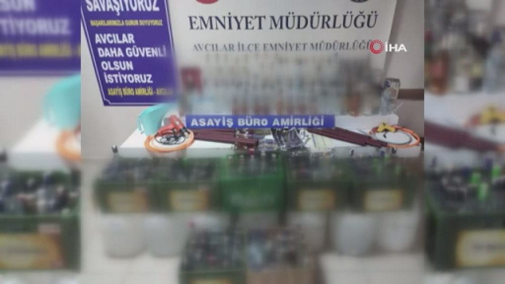 Avcılar’da sahte içki imalathanesine baskın