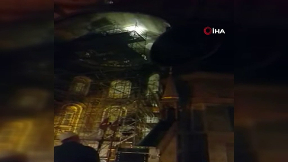 Ayasofya Camii’nde akustik ses denemesi