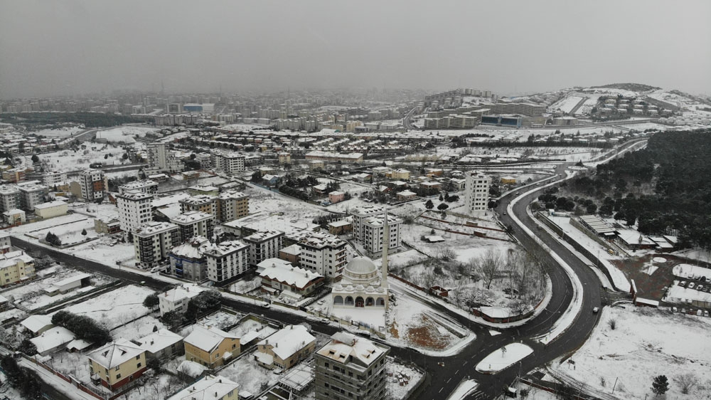 Aydos Ormanı’nın hayran bırakan kar manzarası